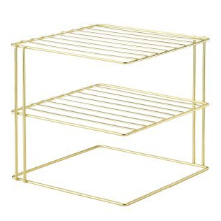 Better Houseware Brass Corner Storage Rack
