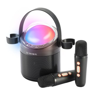 Audiobox® ABK-500 Party Light Master Portable Karaoke Bluetooth® Speaker with Lights and 2 Wireless Microphones
