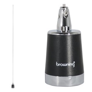 Browning® 132 MHz to 174 MHz No Ground Plane VHF 2.4-dBd Gain 51-1/4-In. Tall Tunable NMO Antenna, 5-MHz Bandwidth, BR-155
