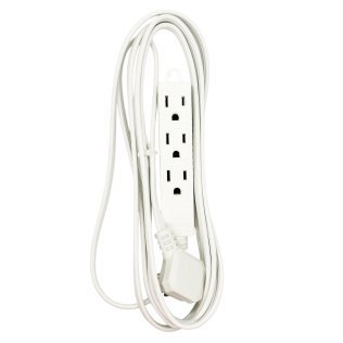 STANLEY® CordMax Home and Office 3-Outlet Grounded Indoor Extension Cord with Low-Profile Plug (9 Ft.; White)