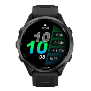 Garmin® Forerunner® 970 GPS Smartwatch with 47-mm Case, Bluetooth®, AMOLED, Health/Fitness, Navigation, 5 ATM (Carbon Gray/Black/Whitestone)