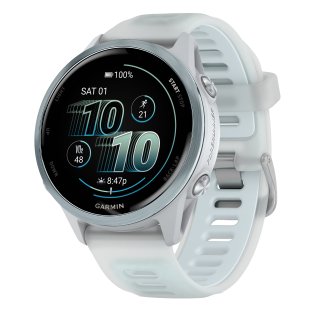Garmin® Forerunner® 570 Running Smartwatch with 42-mm Aluminum Bezel (Whitestone/Cloud Blue)