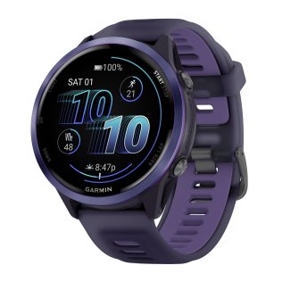 Garmin® Forerunner® 570 GPS Smartwatch with 47-mm Case, Bluetooth®, AMOLED, Health/Fitness, Navigation, Music, 5 ATM (Imperial Purple/Indigo)
