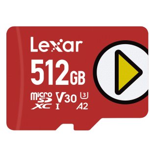 Lexar® PLAY microSDXC™ UHS-I Class 10, U3, V30, and A2 Card (512 GB)