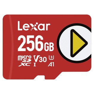 Lexar® PLAY microSDXC™ UHS-I Class 10, U3, V30, and A2 Card (256 GB)
