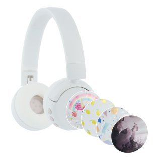 ONANOFF® POP Fun Foldable Bluetooth® Kids Headphone with Microphone, SafeAudio® Volume Limiting (White)