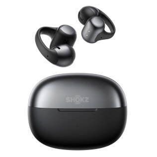 Shokz® OpenDots ONE TWS Bluetooth® Open-Ear Clip-on Earbuds with Mic and Charging Case, Dolby Audio®, up to 40 Hours Play Time, IP54 (Black)