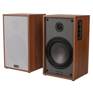 Dayton Audio® B65A 70-Watt-Continuous Bluetooth® Powered Bookshelf Speaker Set with 6.5-In. Woofers, Pair (Wood)