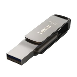 Lexar® JumpDrive® D400 USB 3.1 Dual Drive with USB-C® and USB-A Connectors (256 GB)