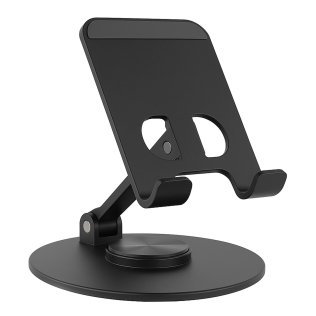 Uncaged Ergonomics® 360° Swivel and Multi-Angle Tilt Phone Stand (Black)