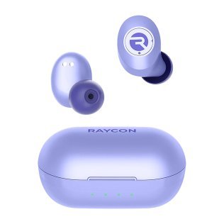 Raycon® Everyday Earbuds Classic TWS Bluetooth® with Mic and Charging Case, ANC, up to 32 Hours Play Time, IPX4 Waterproof, Blush Violet