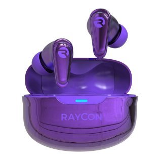 Raycon® Everyday Earbuds Pro TWS Bluetooth® with Mics and Charging Case, Hybrid ANC, up to 40 Hours Play Time (Purple)