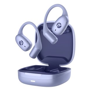 Raycon® Essential Bluetooth® Open-Ear Earbuds with Mic, Earhooks, and Charging Case, DSP, up to 36 Hours Play Time, IPX5 Waterproof (Blush Violet)