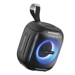 Dolphin® Audio 10-Watt Bluetooth® Rechargeable SOUNDBYTE 10 Waterproof Portable Party Speaker with 2.36-In. Woofer, Bass Radiator, and Lights