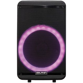 Dolphin® Audio 3,600-Watt Bluetooth® Rechargeable Party Speaker with 15-In. Woofer, Lights, Wired Mic, and Remote