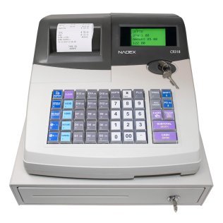 Nadex™ Coins CR318 POS Electronic Cash Register with Steel Drawer, Thermal Printer, and Multi-Clerk Support