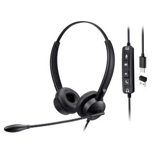 Adesso® Xtream P4T-TAA Push-to-Talk Headset with Microphone, TAA Compliant