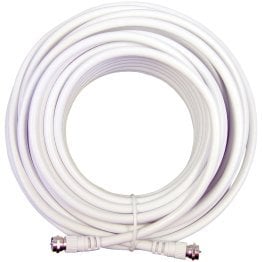 Wilson Electronics RG6 F-Male to F-Male Low-Loss Coaxial Cable, White (50 Ft.)