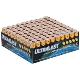 Ultralast® ULA100AAB Alkaline AA Batteries, 100 Count