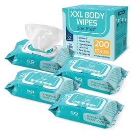 AllSett Health® Disposable Body Wipes for Adults, 200 Count