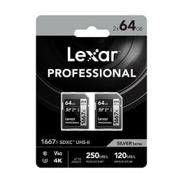 Lexar® Professional SILVER Series 1667x SDXC™ UHS-II Card (64 GB)