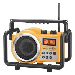Sangean® LUNCHBOX Portable FM/AM Ultra-Rugged Utility Worksite Digital Radio (Yellow)