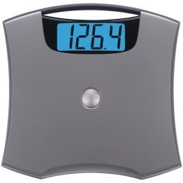 Taylor® Precision Products Jumbo Easy-to-Clean 440-lb Capacity Silver Bathroom Scale