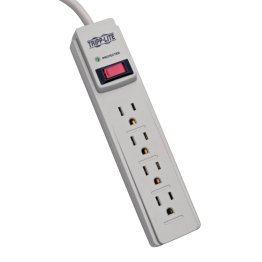 Tripp Lite® by Eaton® Protect It!® Home Computer Surge Protector Strip, 4 Outlets, 4-Ft. Cord, TLP404