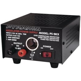 Pyramid® Car Audio Gold Series 70-Watt 5-Amp Constant Bench Power Supply