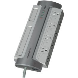 Panamax® Premium Series MAX® M8-EX Surge Protector, 8 Outlets, 8-Ft. Cord, Gray and Black