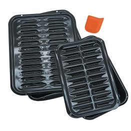 Range Kleen® Air Fryer/Broiler Pan Set, 2 Pack, with Scrape and Kleen Tool