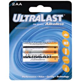 Ultralast® ULA2AA AA Alkaline Batteries, 2 Pack