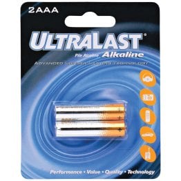Ultralast® ULA2AAA AAA Alkaline Batteries, 2 Pack