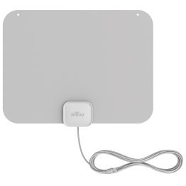 Mohu Leaf Ultra-Thin Indoor TV Antenna, Warm Grey Design, 40-Mile Range, UHF VHF Multi-Directional, 4K 8K UHD NEXTGEN TV - with 12-Ft. Cable