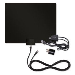 Mohu Leaf 50 Original Paper-Thin Indoor TV Antenna, Amplified, UHF VHF, 60-Mile Range, Multi-Directional, 4K UHD, NEXTGEN TV with 12-Ft. Cable