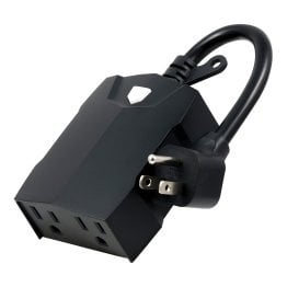 Enbrighten® Dual-Outlet Outdoor Wi-Fi® Smart Plug, 71018, Black