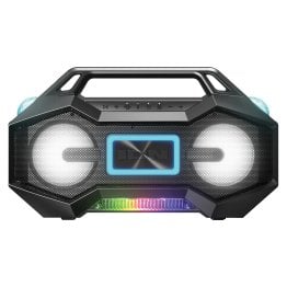 ION® Party Rocker™ Go Portable Bluetooth® Boom Box with Party Starter® LED Lights, Speakerphone, and Stereo-Link™, Black, ISP147