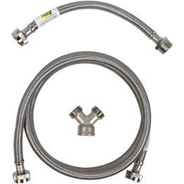 Certified Appliance Accessories Braided Stainless Steel Steam Dryer Installation Kit, 6ft