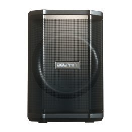 Dolphin® Audio SP-880RBT Rechargeable 8-In. Portable Bluetooth® Party Speaker® with Tilt Function, LED Light Ring, Wireless Microphone, and Remote