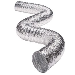 Deflecto® Supurr-Flex® 5-Ply 4-In.-Diameter Aluminum Flexible Dryer Vent Transition Duct, UL® Listed (5 Ft.)