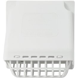Deflecto® 4-In. Plastic Wide-Mouth Dryer Vent Hood with Damper and Detachable Bird Guard (White)