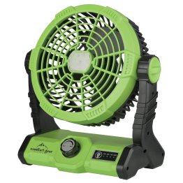 Seasons Comfort™ Comfort Gear® 8-In. Variable-Speed Rechargeable Utility Floor Fan with LED Light, FRC25, Green and Black