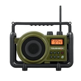 Sangean® TOUGHBOX Portable FM/AM/Aux Rechargeable Digital Radio, Olive Green, TB-100