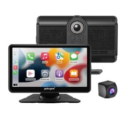 GekoGear™ Orbit C110 7-In. Portable Infotainment Display with 1080p Dash Cam, Backup Cam, Apple® CarPlay®, Android Auto™, Bluetooth®, and Wi-Fi®