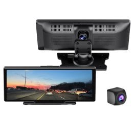 GekoGear™ Orbit C120 10.26-In. Portable Infotainment Display with 1080p Dash Cam, Backup Cam, Apple® CarPlay®, Android Auto™, Bluetooth®, and Wi-Fi®