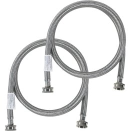 Certified Appliance Accessories® 2 pk Braided Stainless Steel Washing Machine Hoses, 4ft