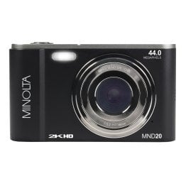 Minolta® MND20 16x Digital Zoom 44 MP/2.7K Quad HD Digital Camera (Black)