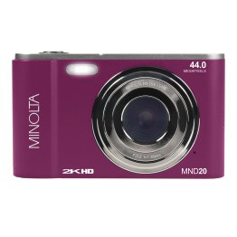 Minolta® MND20 16x Digital Zoom 44 MP/2.7K Quad HD Digital Camera (Magenta)