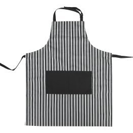 Better Houseware Adjustable Striped Apron (Black)