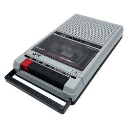 QFX® Retro-40 Shoebox-Style Cassette Tape Player/Recorder with Bluetooth® and USB Playback